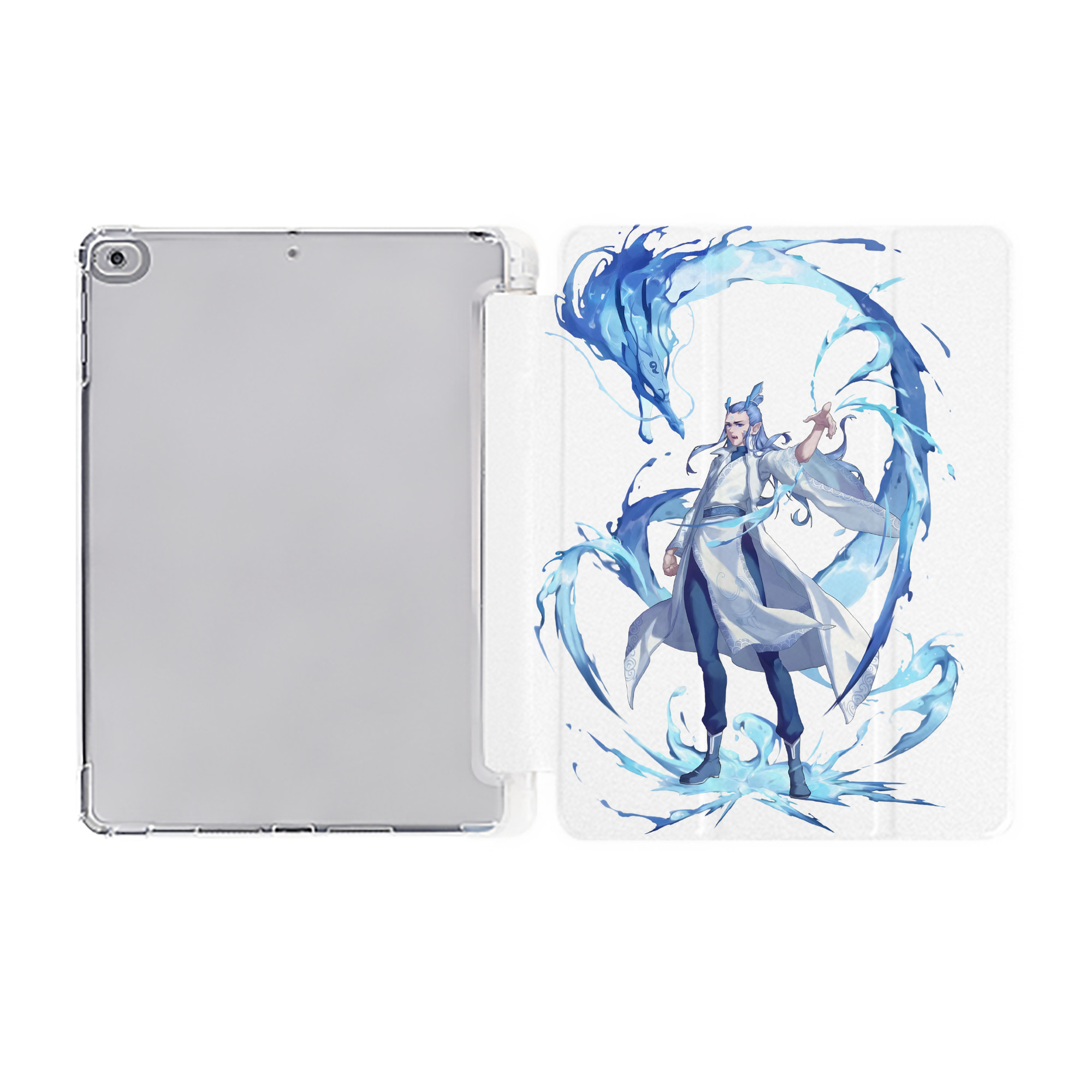 （画像用） Ne Zha 2 ナタ 魔童の大暴れ IPad ケース ペン収納付き 三つ折りスタンド PUレザー×シリコン 対応機種9.5/10.5/10.9インチ